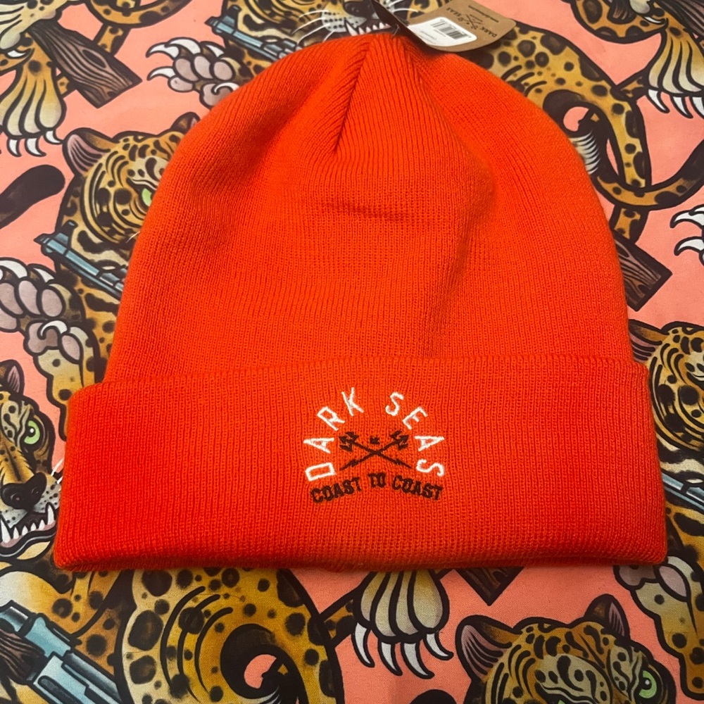 Dark Seas Division Beanie Orange NWT